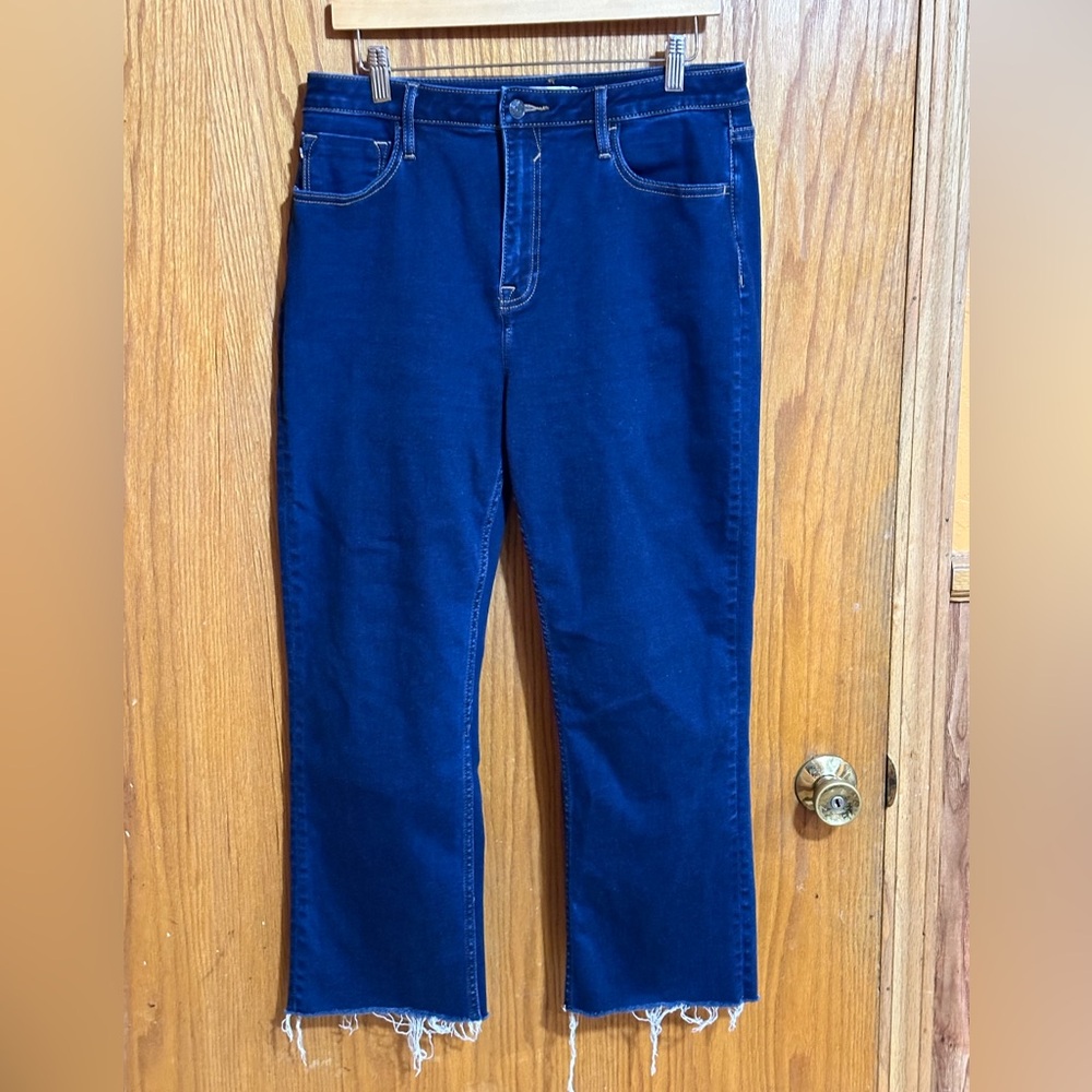 Vigoss Stevie Crop straight Sz 32‎  Classic Blue Women's Jeans JB 1